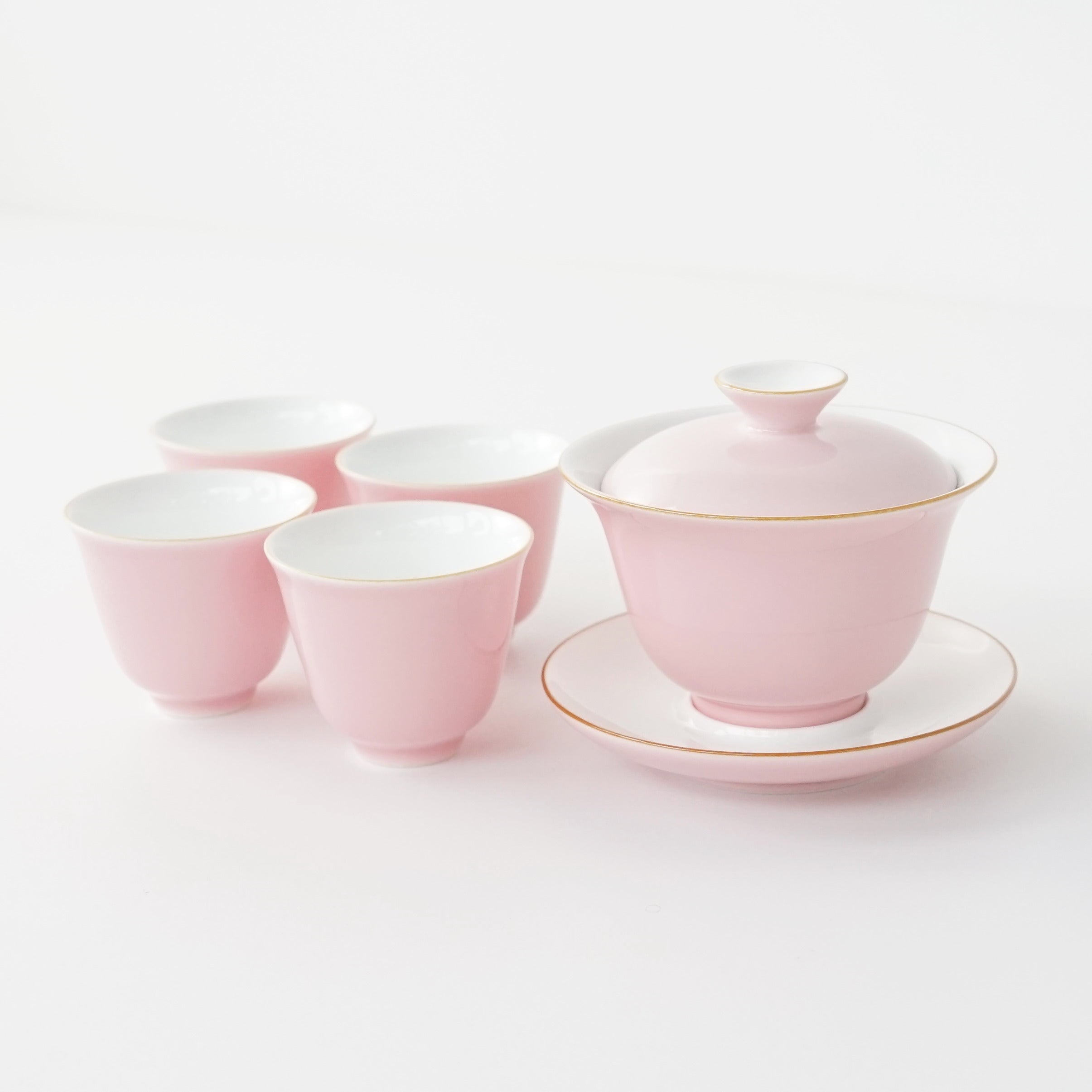 景徳鎮 蓋碗・飲杯セット ピンク – 遊茶オンラインショップ