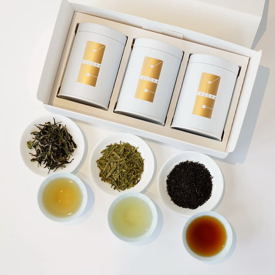 【リーフティー缶入3種セット】"白茶・緑茶・紅茶の大代表銘柄セレクト"(白牡丹20g+新昌龍井20g+祁門紅茶20g)