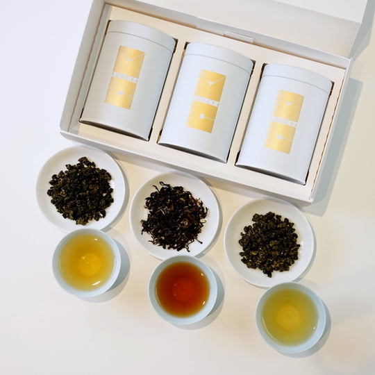 【リーフティー缶入3種セット】"台湾を代表する烏龍茶の3銘柄"(清香凍頂烏龍茶40g+蜜香東方美人20g+阿里山金萱高山茶40g)