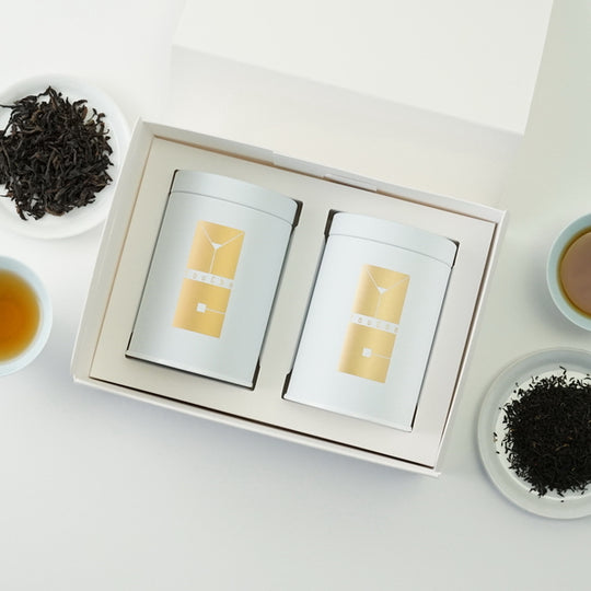 深みある“アロマとコク”紅茶と烏龍茶 缶入2種セット(岩茶奇蘭+祁門紅茶)