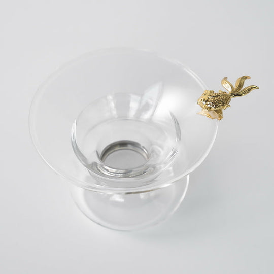 【完売】ガラス 茶漉し組 金