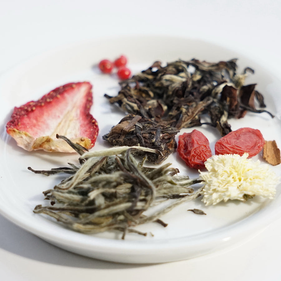 寿眉といちごの八宝茶（１回分）