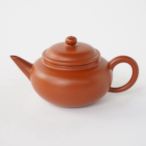茶壷 宜興紫砂 水平壷 朱泥 100ml