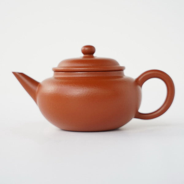 茶壷 宜興紫砂 水平壷 朱泥 100ml