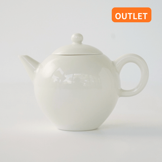 【OUTLET ランク5★★★★★】【在庫限りの特別価格】磁器ポット 明月茶壷 牙白 150ml