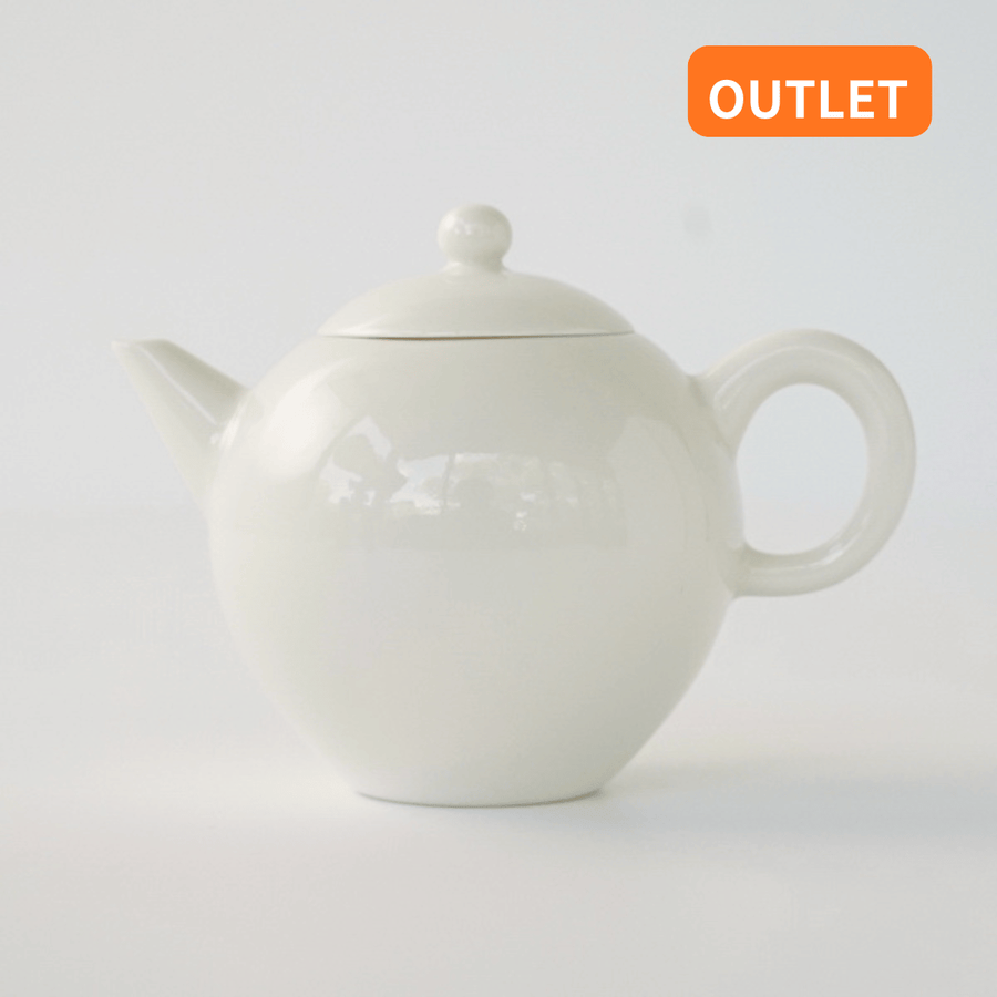 【OUTLET ランク5★★★★★】【在庫限りの特別価格】磁器ポット 明月茶壷 牙白 150ml
