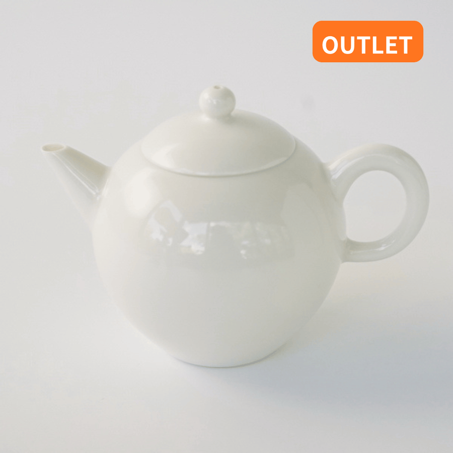 【OUTLET ランク5★★★★★】【在庫限りの特別価格】磁器ポット 明月茶壷 牙白 150ml