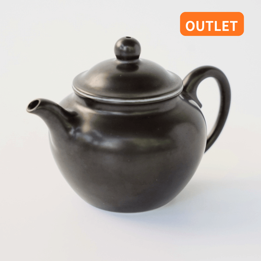 【OUTLET ランク5★★★★★】【在庫限りの特別価格】磁器ポット 小流壷 無光黒 90ml