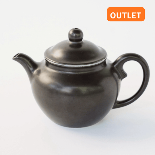 【OUTLET ランク3★★★】【外観に難ありのため特別価格】磁器ポット 小流壷 無光黒 90ml