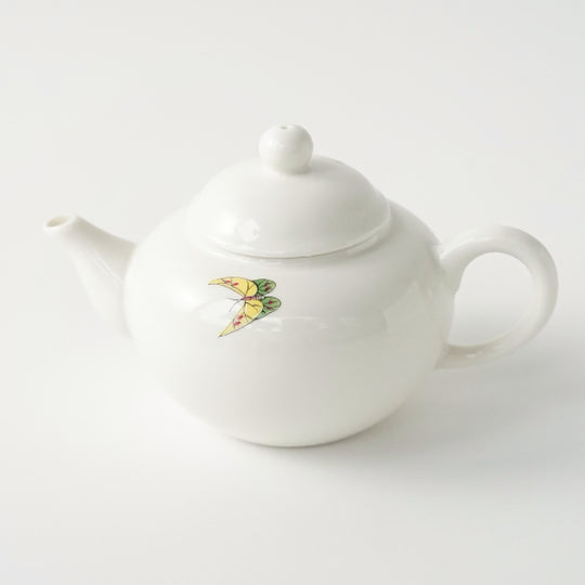 磁器ポット 水平壷 黄蝶/桐花 120ml