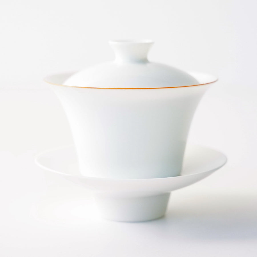 オンラインショップ完売】蓋碗 景徳鎮 白磁 橙縁 70ml – 遊茶