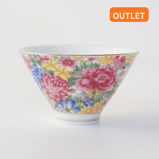 【OUTLETランク3★★★】【外観に難ありのため特別価格】飲杯 磁器景徳鎮粉彩萬花40ml