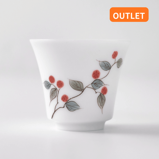 【OUTLET ランク3★★★】【外観に難ありのため特別価格】飲杯 高白玉瓷 楊梅 35ml
