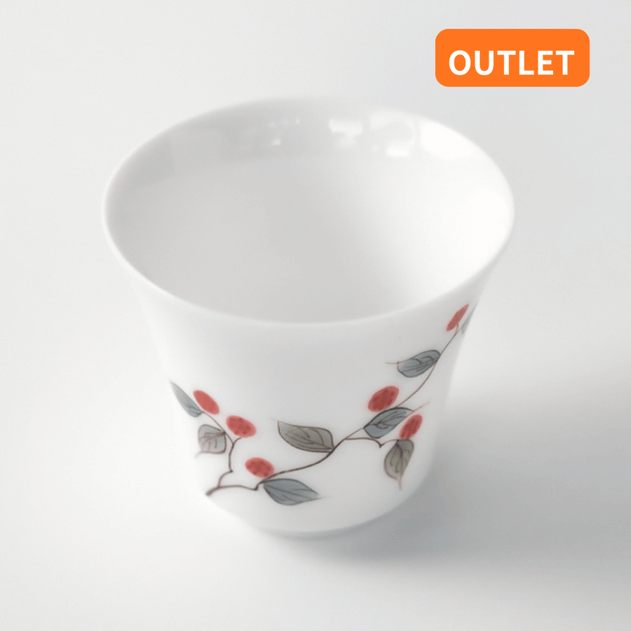 【OUTLET ランク5★★★★★】【在庫限りの特別価格】飲杯 高白玉瓷 楊梅 35ml