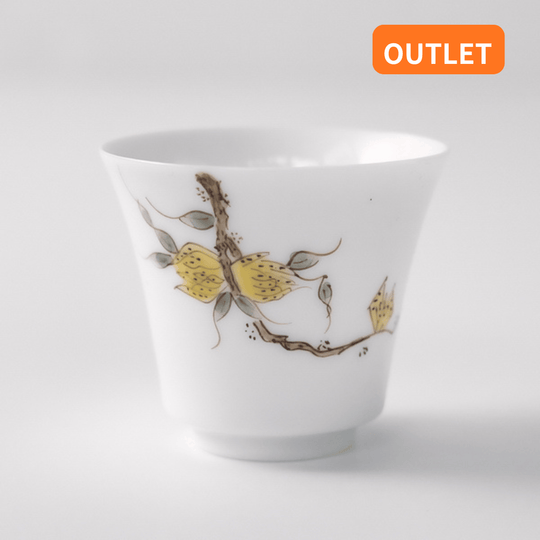 【OUTLET ランク5★★★★★】【在庫限りの特別価格】飲杯 高白玉瓷 佛手 35ml