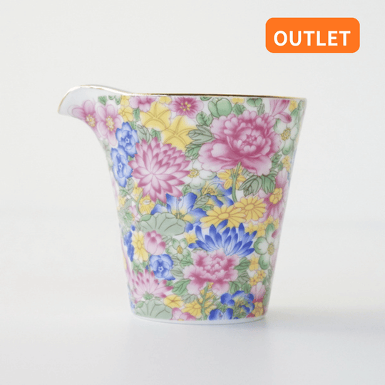 【OUTLETランク5★★★★★】【在庫限りの特別価格】茶海 景徳鎮 磁器 粉彩 萬花 135ml