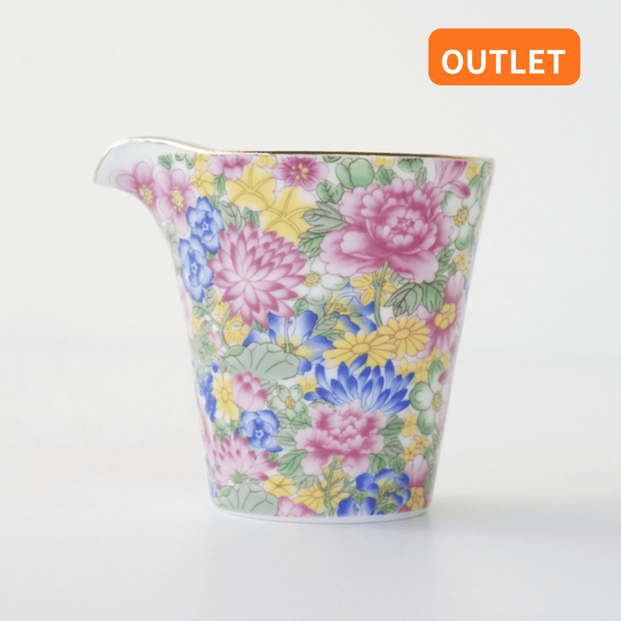 【OUTLETランク5★★★★★】【在庫限りの特別価格】茶海 景徳鎮 磁器 粉彩 萬花 135ml