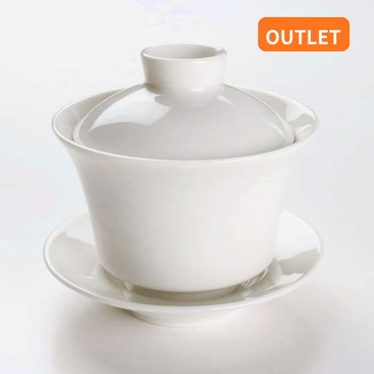 【OUTLET ランク3★★★】【外観に難ありのため特別価格】蓋碗 牙白 100ml