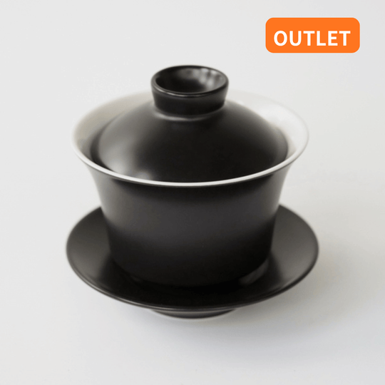 【OUTLET ランク3★★★】【外観に難ありのため特別価格】蓋碗 無光黒 100ml