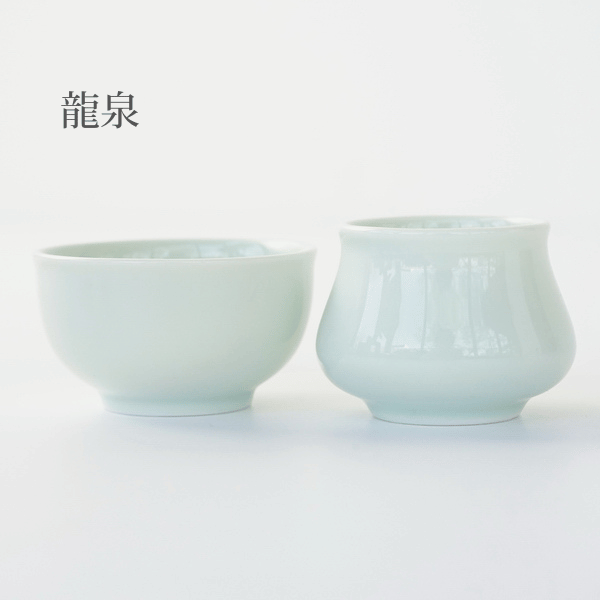陶磁器の湯飲み茶碗主人杯ハンドペインティング竹影品茗杯 貫入平盃 茶器＆茶道具 湯呑み - Sazen Tea