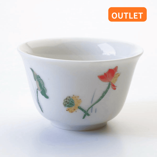 【OUTLETランク5★★★★★】【在庫限りの特別価格】飲杯 大杯 牙白 蓮花 60ml