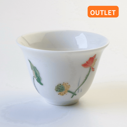 【OUTLETランク5★★★★★】【在庫限りの特別価格】飲杯 中杯 牙白蓮花 40ml