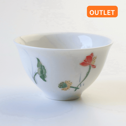 【OUTLETランク5★★★★★】【在庫限りの特別価格】飲杯 牙白 蓮花 55ml