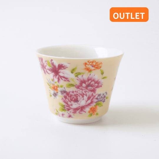 【OUTLETランク5★★★★★】【在庫限りの特別価格】飲杯 台湾花布柄ベージュ 55ml