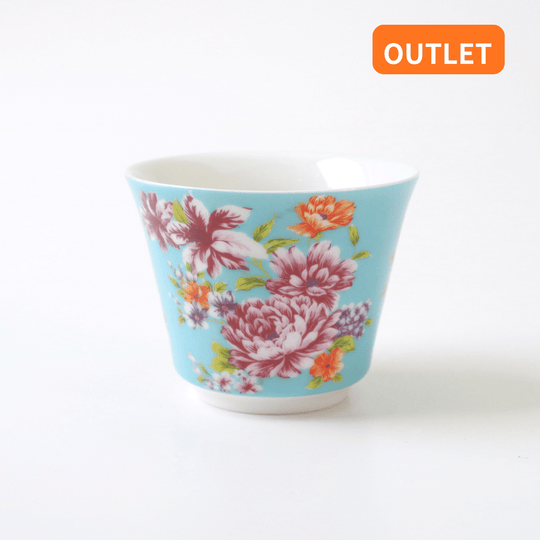 【OUTLETランク5★★★★★】【在庫限りの特別価格】飲杯 台湾花布柄 水色 55ml
