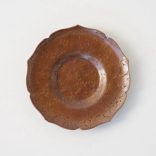 茶托 銅茶托 蓮花