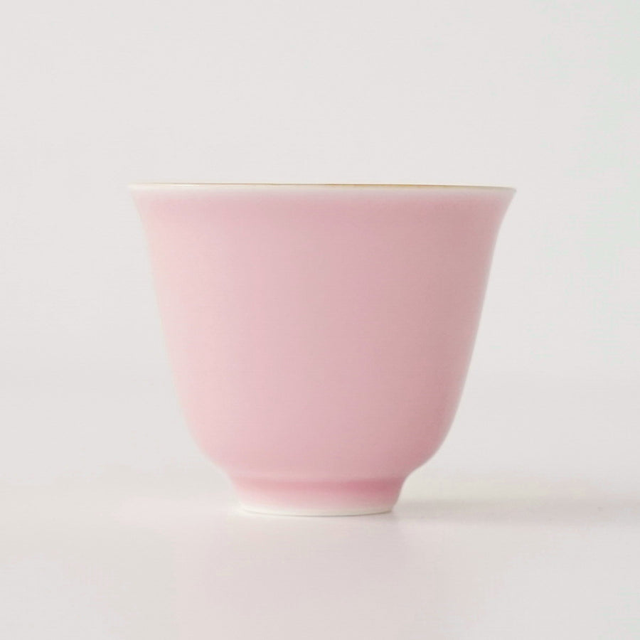 景徳鎮 蓋碗・飲杯セット ピンク