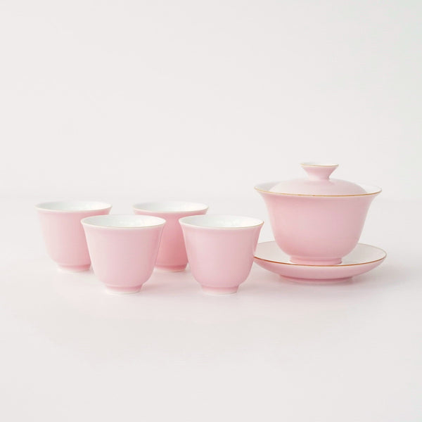 景徳鎮 蓋碗・飲杯セット ピンク – 遊茶オンラインショップ