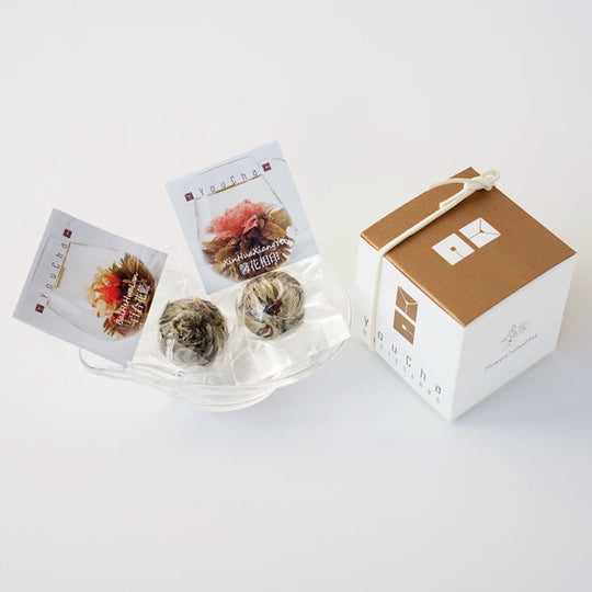 工芸茶 馨花相印・百合花籃 キューブBOX　