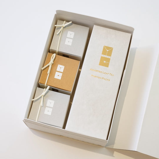 リーフティー・ポーションパックアソートセット（5種入）&  キューブBOX3種セット（TB×2＋工芸茶×1）