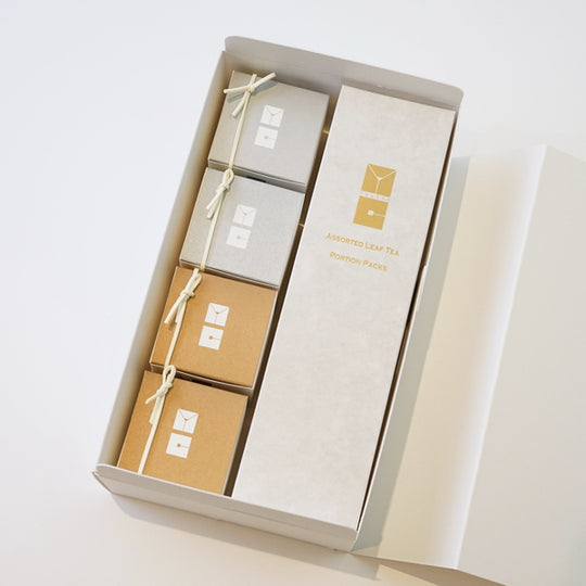リーフティー・ポーションパックアソートセット（7種入）& キューブBOX4種セット（TB×2＋工芸茶×2）