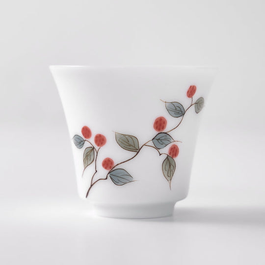 【OUTLET ランク5★★★★★】【在庫限りの特別価格】飲杯 高白玉瓷 楊梅 35ml