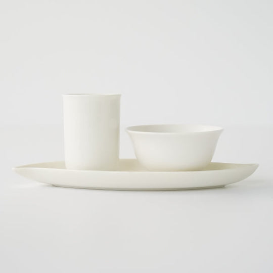 杯組三件 牙白 35ml　はいぐみさんけん がはく