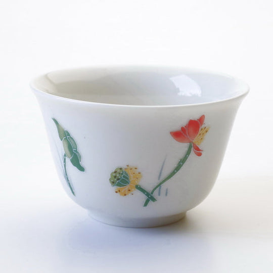 【OUTLETランク5★★★★★】【在庫限りの特別価格】飲杯 大杯 牙白 蓮花 60ml