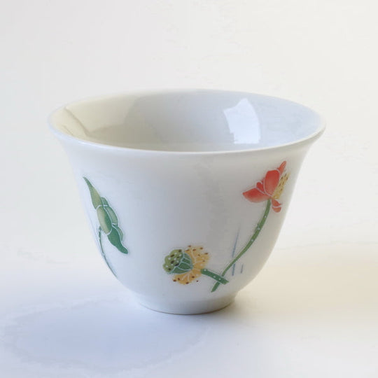 【OUTLETランク5★★★★★】【在庫限りの特別価格】飲杯 中杯 牙白蓮花 40ml