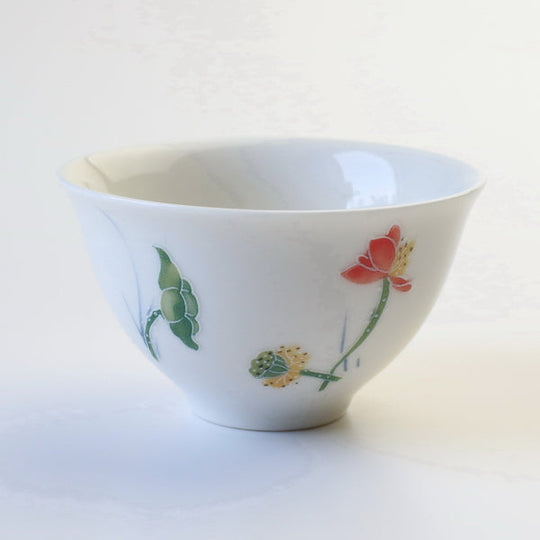 【OUTLETランク3★★★】【外観に難ありのため特別価格】 飲杯 牙白 蓮花 55ml