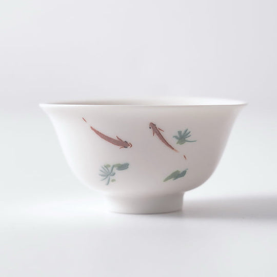 【OUTLETランク5★★★★★】【在庫限りの特別価格】飲杯 品名杯 牙白 浮魚 35ml