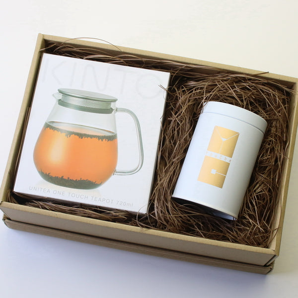 ワンタッチティーポット&工芸茶コレクションセット Flower Crafted Tea & Glass Tea Pot